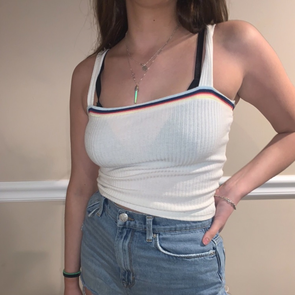White Forever 21 Crop Top